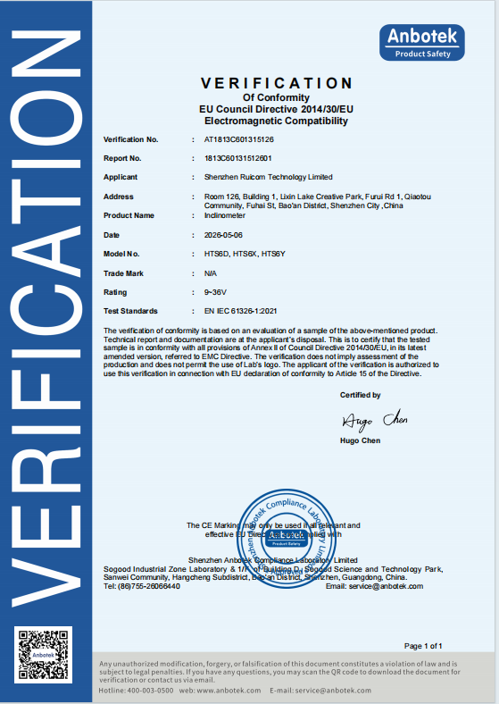 Shenzhen Ruicom Technology Co.,Ltd. Certifications