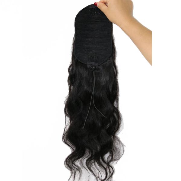 Customized Body Wave Wrap Black Hair Piece with Shedding and Tangle Free Advantage