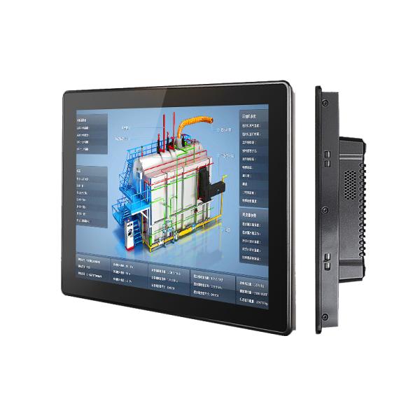 Pantalla electrónica de 24 pulgadas para talleres de producción, Linux industrial/win10 11, todo en uno, PC de panel táctil integrado/montado en la pared, aleación de aluminio