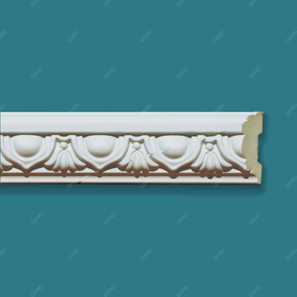 GB-82019 High Density Urethane Carved Durable Architectural Cornices Moldings For Home Bar