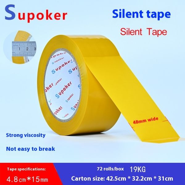 Poker Supoker Silent Tape Sealing Packing Low Noise Silent Tape 48mm-15mm