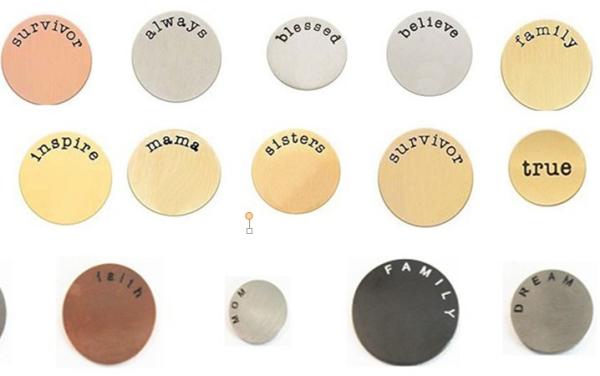 Stainless Steel Locket Plates for Floating Charm Living Locket-Customized Letters Welcome