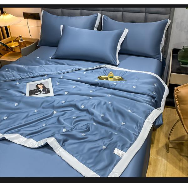 Hospital Customized Size Embroidered Tencel Four-Piece Set for Cooling Summer Nights