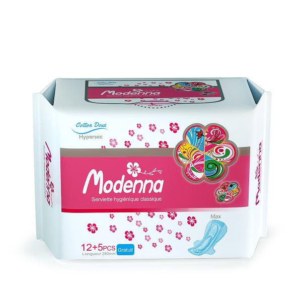 Super Absorbent Disposable Sanitary Napkin Cotton Non Woven Layer Style For Women