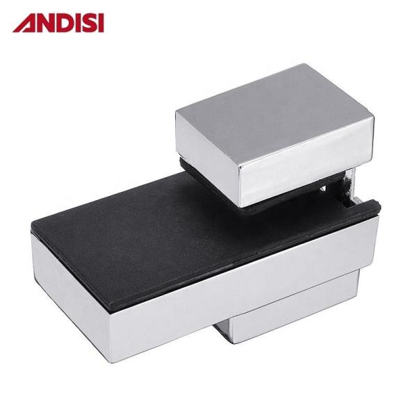 OEM Zinc alloy steel Adjustable height 0-22mm Wall Mount angle glass to glass shelf bracket glass clamp