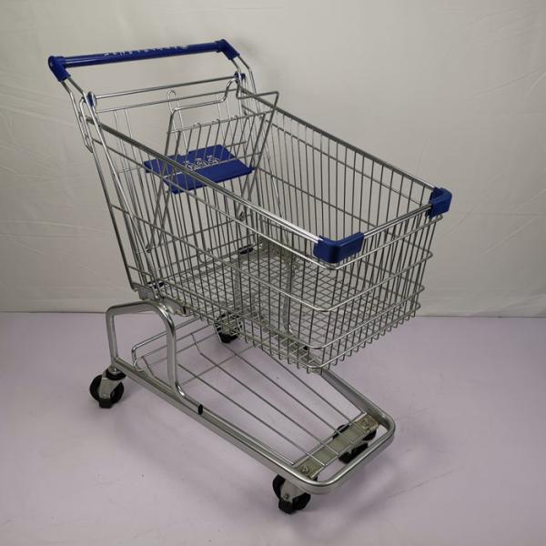 125L Regular Size Supermarket Metal Trolley Powder Coating Warehouse Shopping Trolley