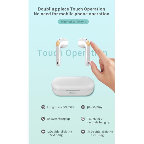 ABS Waterproof Bluetooth Earphones L8 TWS Wireless Earpod 3D Surround Sound Real Purity