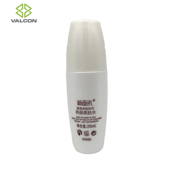 White Plastic Lotion Bottles , Plastic Tube Packaging Glossy Surface
