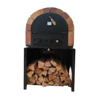 Forno de pizza a lenha para cozinha comercial com equipamento de cozimento a gás médio