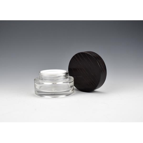 Fancy 1OZ 30ml Thick Wall Clear Glass Cosmetic Jar With Cap For Luxury Skin Care Products, Packaging Containers Supply