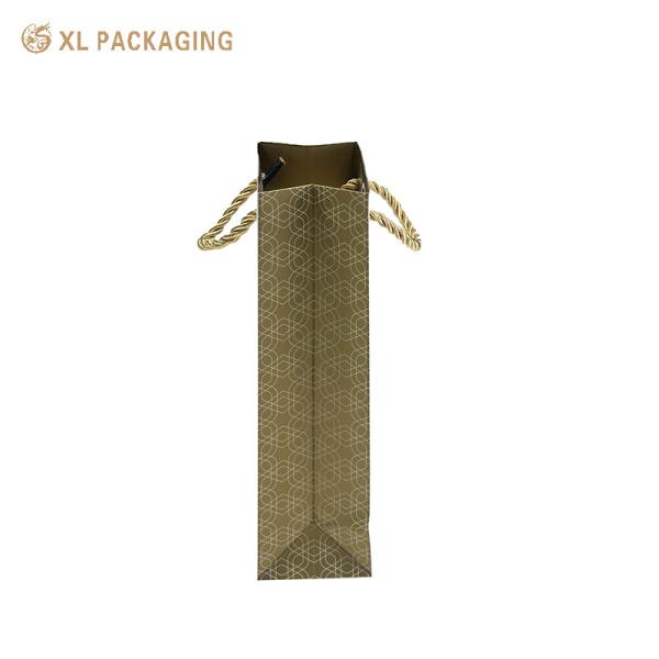 XL PackagingEco-Friendly Packaging For Boutiques Gifts Retail High Quality Gold Color Recyclable Shopping Bags Fancy OPP String Handle Paper Bags With Gold Foil Stamping Matte Finish Reinforced Bottom