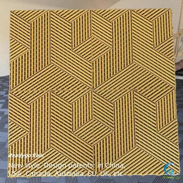 Square Grey Garage Tiles Matte Plastic Interlocking Garage Floor Tiles