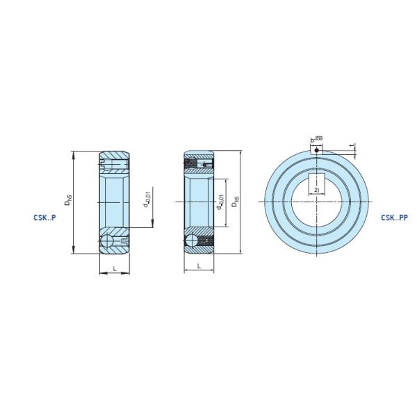 One Way Clutch Release Deep Groove Ball Bearings Stainless Steel CSK25  25*52*15mm