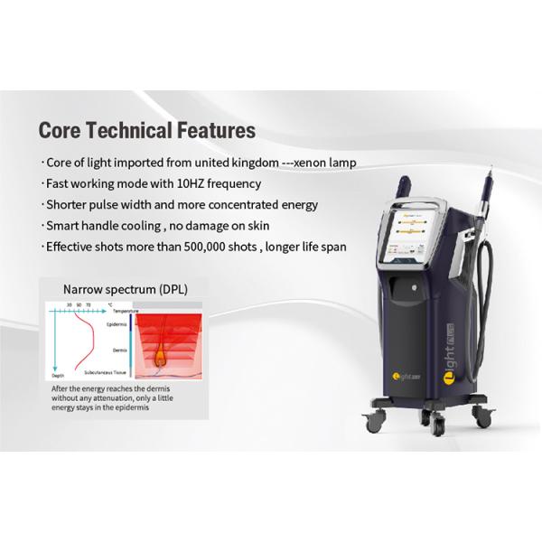 2 en 1 OPT SHR IPL YAG Laser épilation du pigment rajeunissement de la peau épilation de la machine de beauté