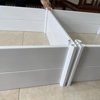 White Raised PVC Planter Box Comfortable Height Rot Resistant