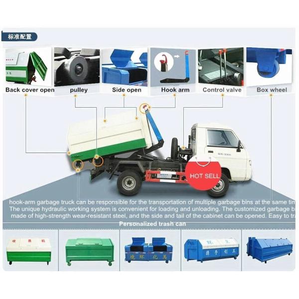 Shacman Ampliroll Hook Arm Garbage Truck / Hooklift Garbage Truck