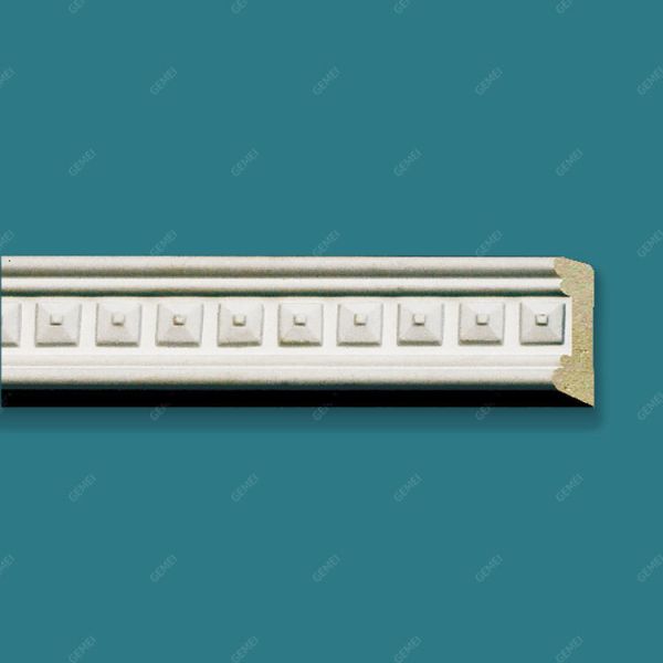 GB-82007 High Density Polyurethane Foam Carved Durable Indirect Lighting Cornice Corners For Villa