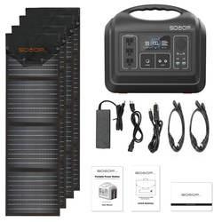 Central elétrica portátil solar exterior da UE 1800W para acampar com painel