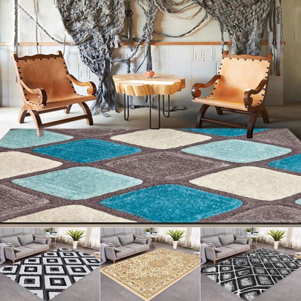 Printed washable area rugs living room bedroom kitchen hotel floor mat  12mm thick