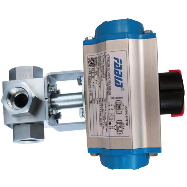 Пневматический шаровой клапан высокого давления трехсторонний шаровый клапан FABIA