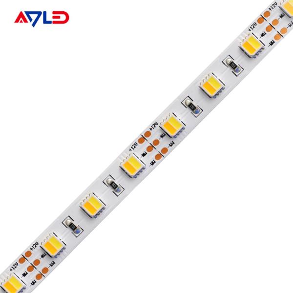 Cor dupla ajustável 2 de 12 luzes de tira do diodo emissor de luz do volt em 1 5050 SMD impermeável exterior branco