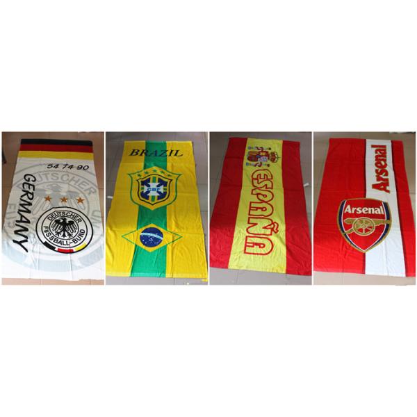 Customize football sport towel Barcelonaes football club towel beach towel soccer towel
