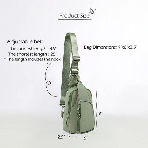 Small Mini Travel Sports Waterproof Nylon Shoulder Crossbody Sling Bag For Men Pillow