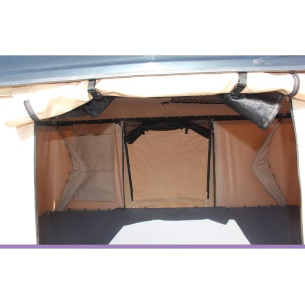 35%Cotton Fabric Hard Shell Roof Top Tent for All-Weather Camping Enthusiasts