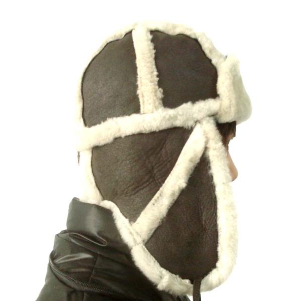 Girls Natural Lamb Fur Shearling Trapper Hat Aviator European Ushanka Style