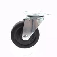 Black Light Duty Caster Wheels 3 Inch Rubber Caster Wheels 75mm Rotating Smooth Running
