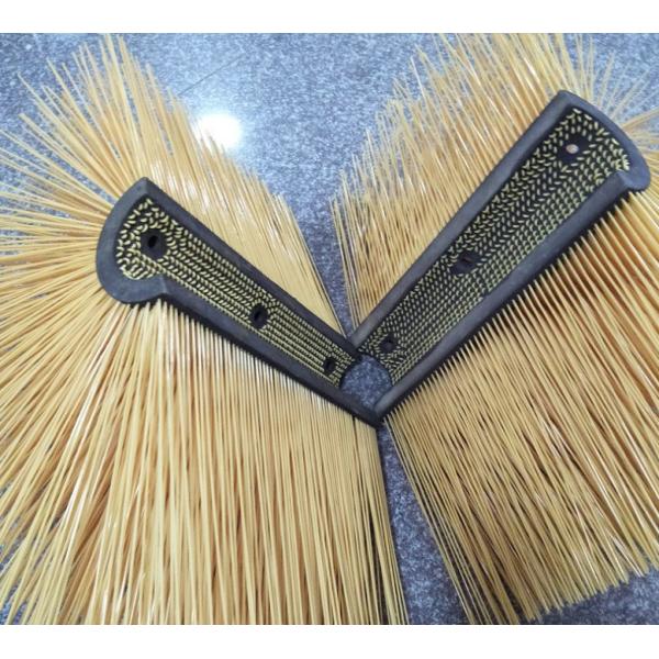 Rodillo de nylon amarillo del cepillo de la combinación del semicírculo de 500*900m m para el cepillo de acero de limpieza del rodillo del cepillo de la máquina del chorreo con granalla