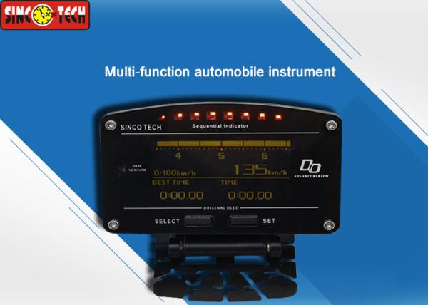 High Brightness Rally Car Gauges , Waterproof Auto Gauges Sensor Kit OLED Display DO907