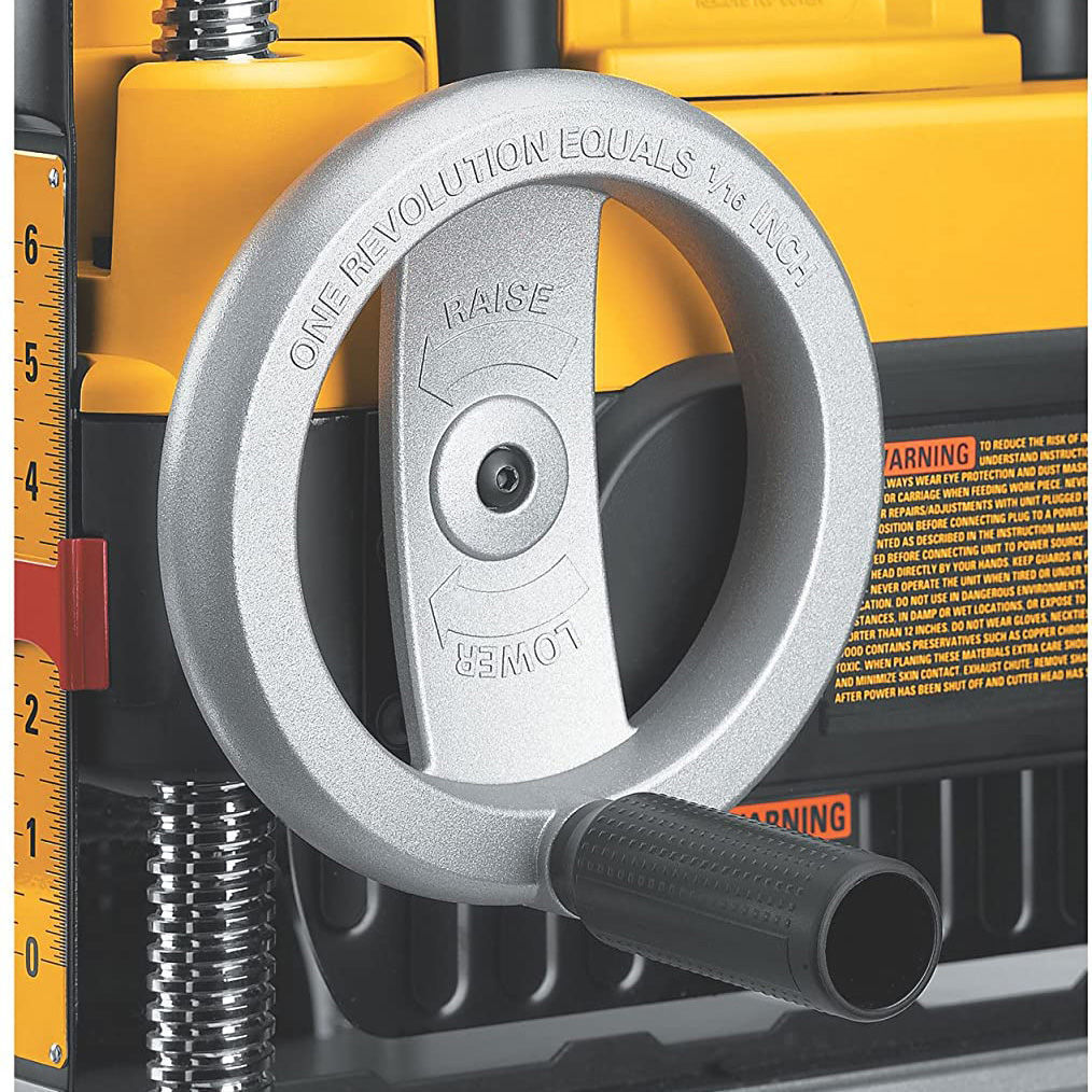 DEWALT DW735 Benchtop Thickness Planer 13 Inch 15A Two-Speed Wood Planer 3-Knife Cutterhead Woodworking Surface Planing Machine