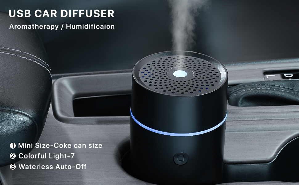 Wholesale Mini USB Portable Car Air Humidifier Scent Air Freshener Customized Room Home Car Essential Oil Aroma Diffuser