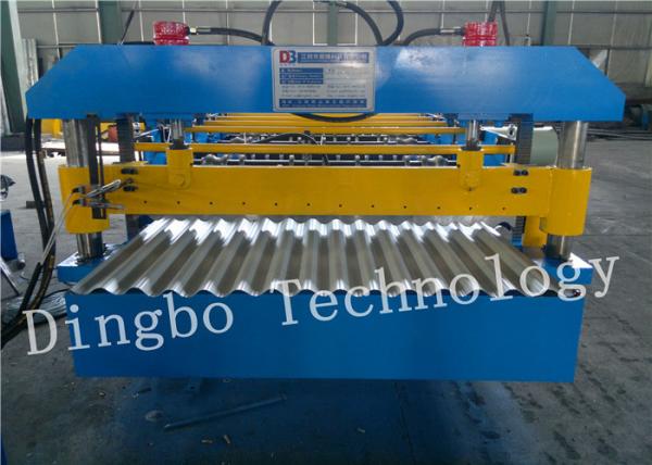 Roof Tile Corrugated Roll Forming Machine Color Steel Plate , 380V 50Hz