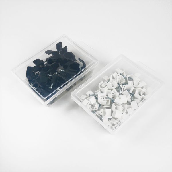 Widely Used Plastic Wire Clips on Wall 12mm Black Cable Clips