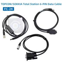 Cable de datos FC-24USB para TOPCON SOKKIA Estaciones totales ES/OS/PS al PC (Win8/10) 6 pines