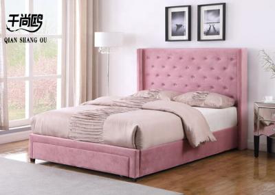 Pink Princess Upholstered Bed With Drawers Size Customizable