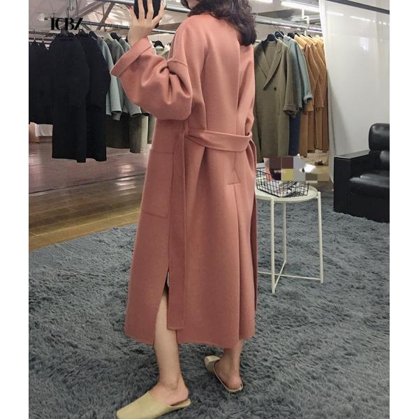 Средняя длина тонкое шерстяное пальто для женщин Конец кашемирного пальто Стандартная толщина поддержка