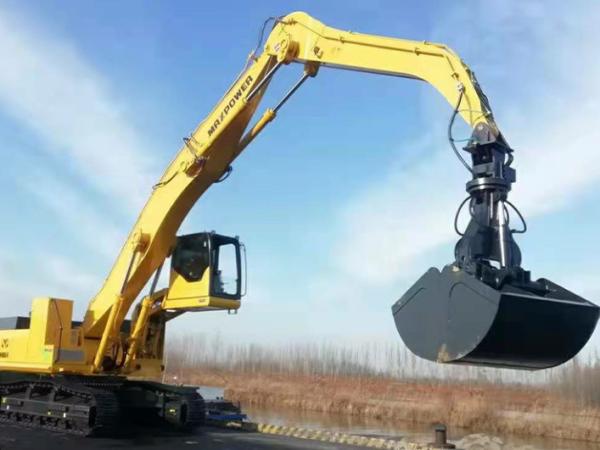 シェルバケットとグリップ掘削機 高強度マンガネス鋼 砂採掘のための回転