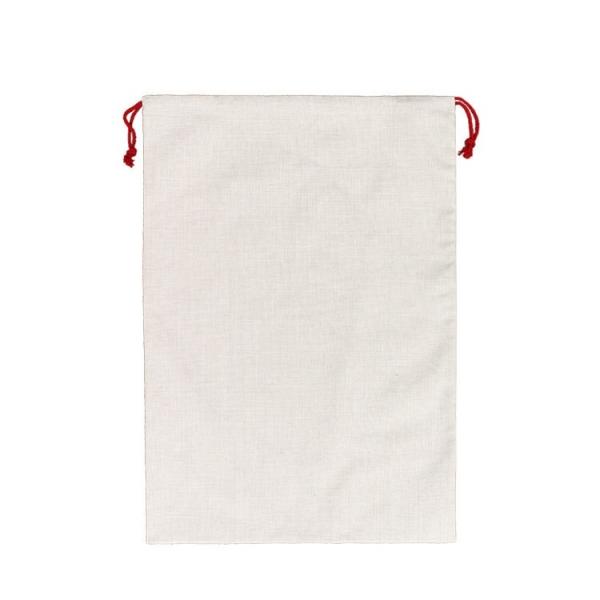 Custom Logo Linen Sublimation Drawstring Bag Santa Sacks Sublimation Blank Christmas Gift Bags
