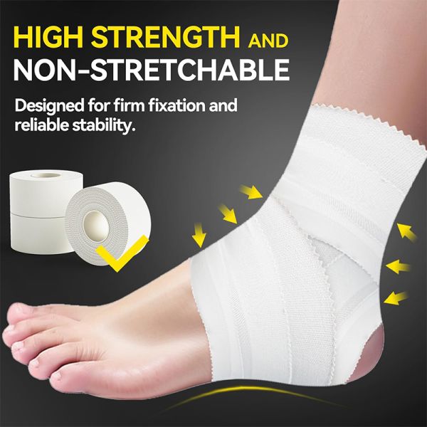 OEM Breathable Medical Raw Material Zinc Oxide Cotton Tape 5cmx5m Easy Tear