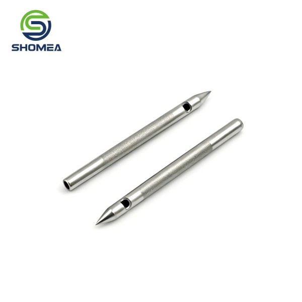Customized Precision Machined Pen Point Side Hole Stainless Needle