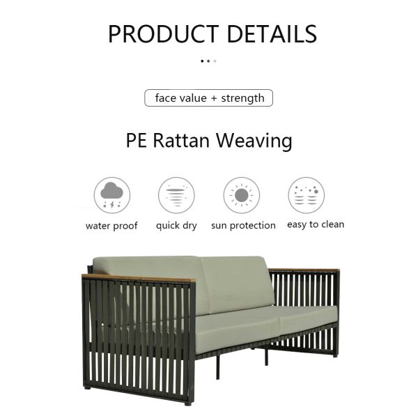 Patio Sofa Chair Sale Aluminum Alloy High Quality Modern Rattan Garden Furniture Set