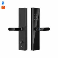 Cerraduras electrónicas de vidrio templado para puertas Wifi Bloqueo de contraseña de huellas dactilares para puertas de dormitorio