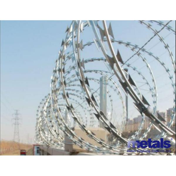 Стальная оцинкованная колючая проволока Concertina BTO-22 для защиты безопасности