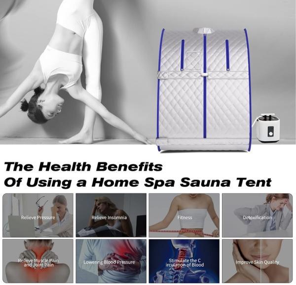 Modern Lightweight Portable Personal Steam Sauna Spa For Home Recovery Wellness Detox Relaxation Timer Steam Generator
