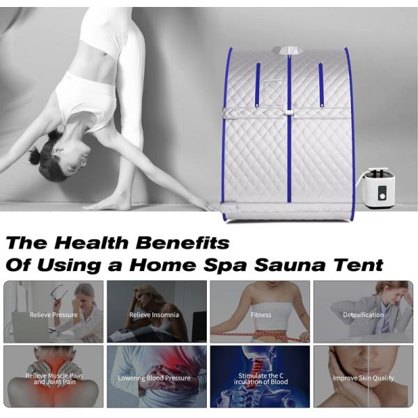 Modern Lightweight Portable Personal Steam Sauna Spa For Home Recovery Wellness Detox Relaxation Timer Steam Generator
