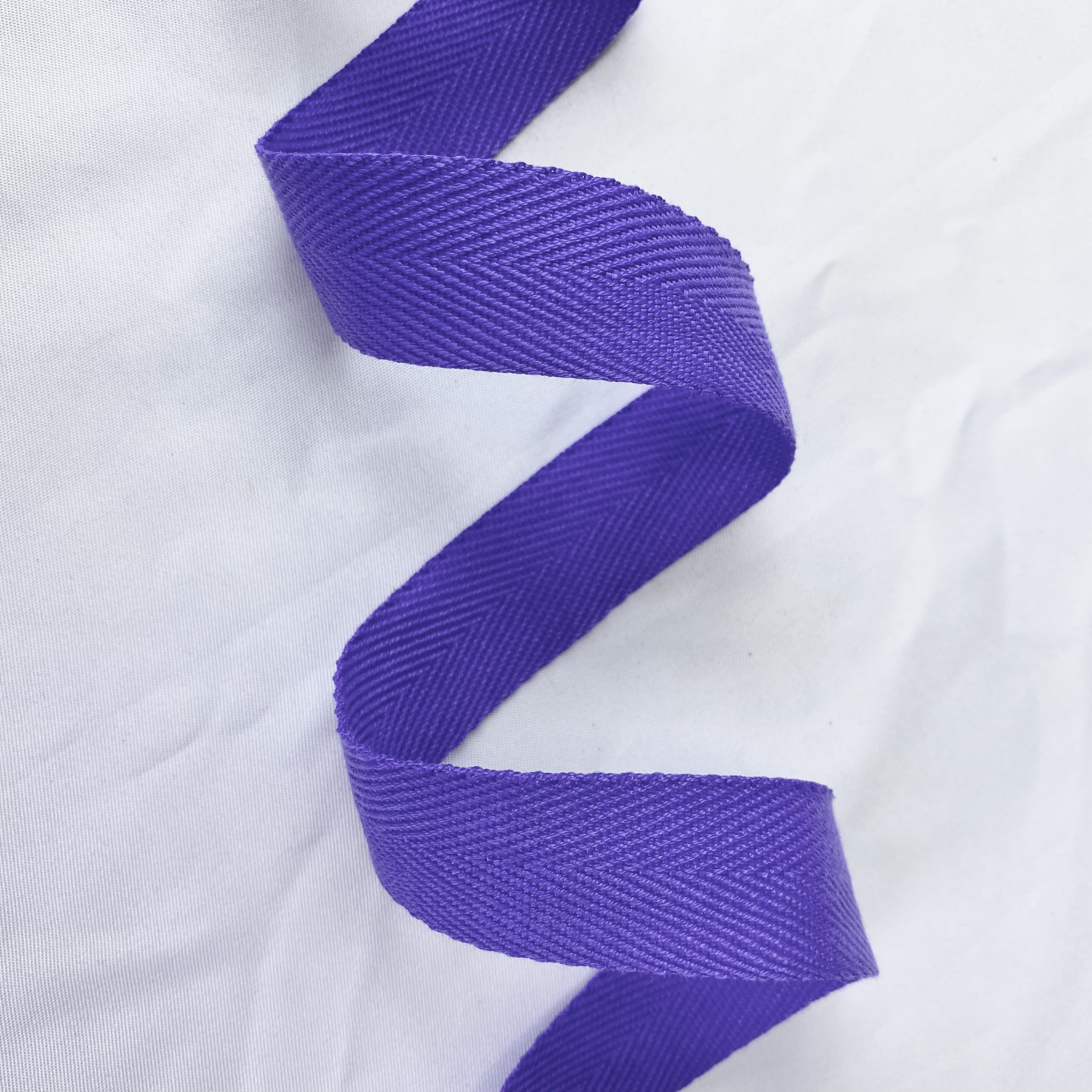 Herringbone polyester-cotton webbing Various colors Backpack strap Belt Handbag strap