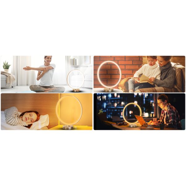 Ring Shape 10000 Lux Sun Lamp High CRI Sun Lamp For Seasonal Disorder